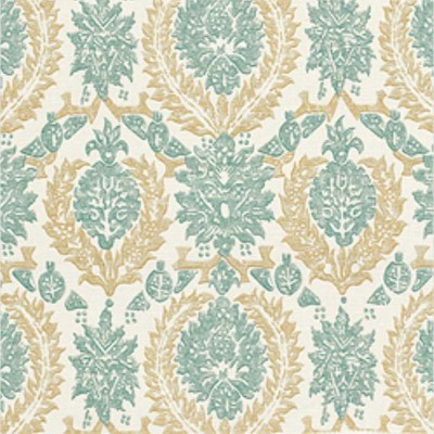 Фото Ткань портьерная с рисунком - Дамаск - стиль Американский - Кремовый - Купить в Интернет-магазине