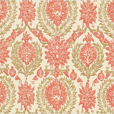 Фото Ткань портьерная с рисунком - Дамаск - стиль Американский - Кремовый - Купить в Интернет-магазине