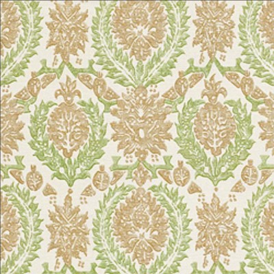 Фото Ткань портьерная с рисунком - Дамаск - стиль Американский - Кремовый - Купить в Интернет-магазине