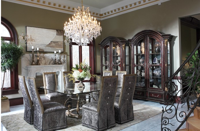 Стиль Флорида Дизайн в интерьере столовой