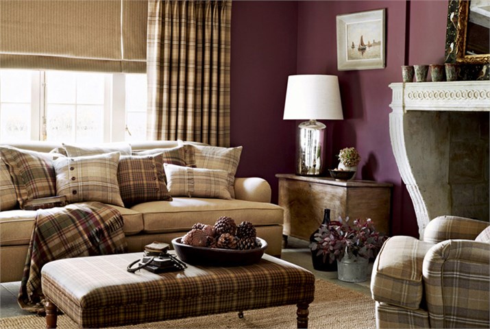 Стиль кантри в интерьере гостиной